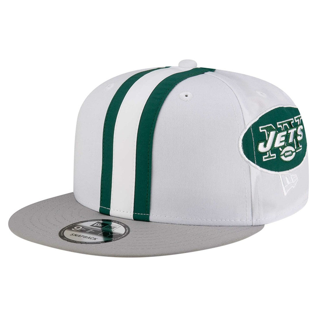 New York Jets New Era Throwback Helmet 9FIFTY Snapback Hat White - NFL