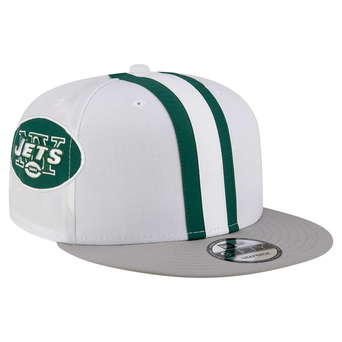 New York Jets New Era Throwback Helmet 9FIFTY Snapback Hat White - NFL
