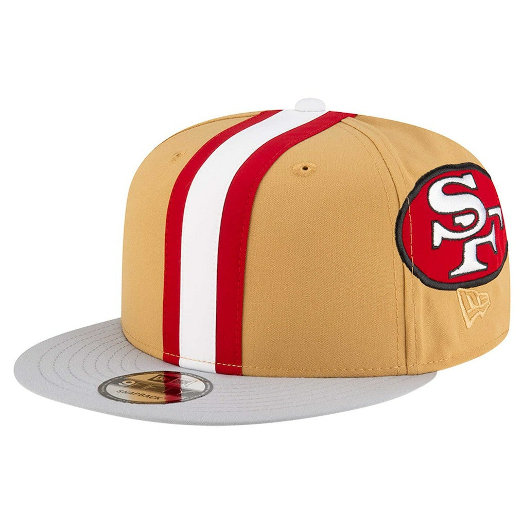 San Francisco 49ers New Era Throwback Helmet 9FIFTY Snapback Hat Gold - NFL