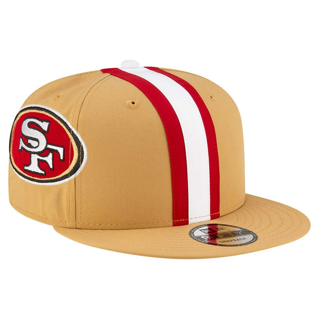San Francisco 49ers New Era Helmet 9FIFTY Snapback Hat Gold - NFL