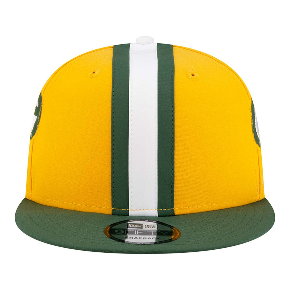 Green Bay Packers New Era Helmet 9FIFTY Snapback Hat Gold - NFL