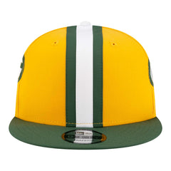 Green Bay Packers New Era Helmet 9FIFTY Snapback Hat Gold - NFL