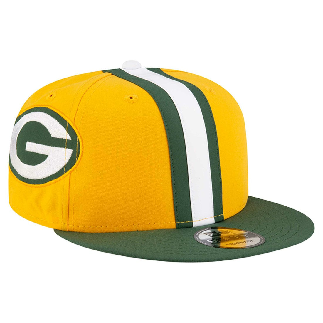 Green Bay Packers New Era Helmet 9FIFTY Snapback Hat Gold - NFL