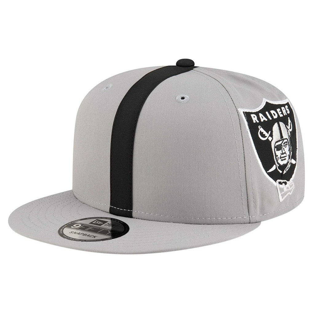 Las Vegas Raiders New Era Helmet 9FIFTY Snapback Hat Gray - NFL