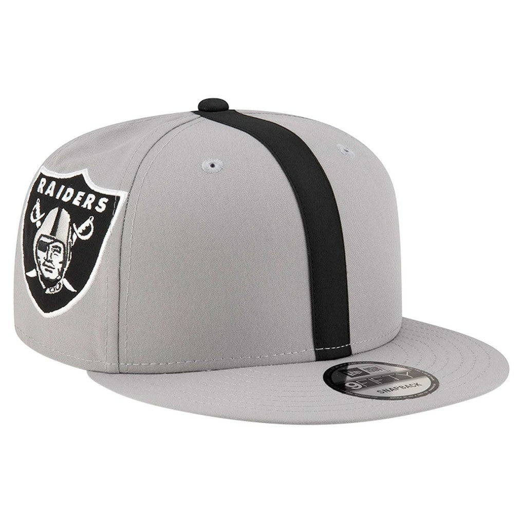 Las Vegas Raiders New Era Helmet 9FIFTY Snapback Hat Gray - NFL