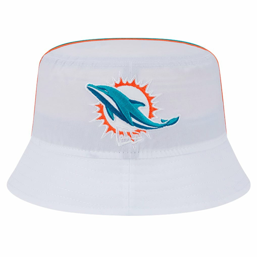 Miami Dolphins New Era Helmet Bucket Hat White - NFL