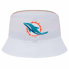 Miami Dolphins New Era Helmet Bucket Hat White - NFL