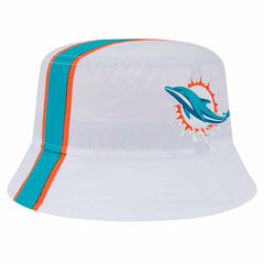 Miami Dolphins New Era Helmet Bucket Hat White - NFL