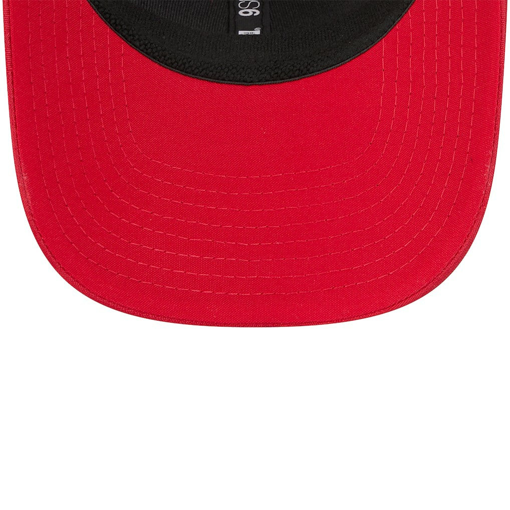 San Francisco 49ers New Era Adventure Camo Trucker 9SEVENTY Stretch-Snap Adjustable Hat Scarlet - NFL