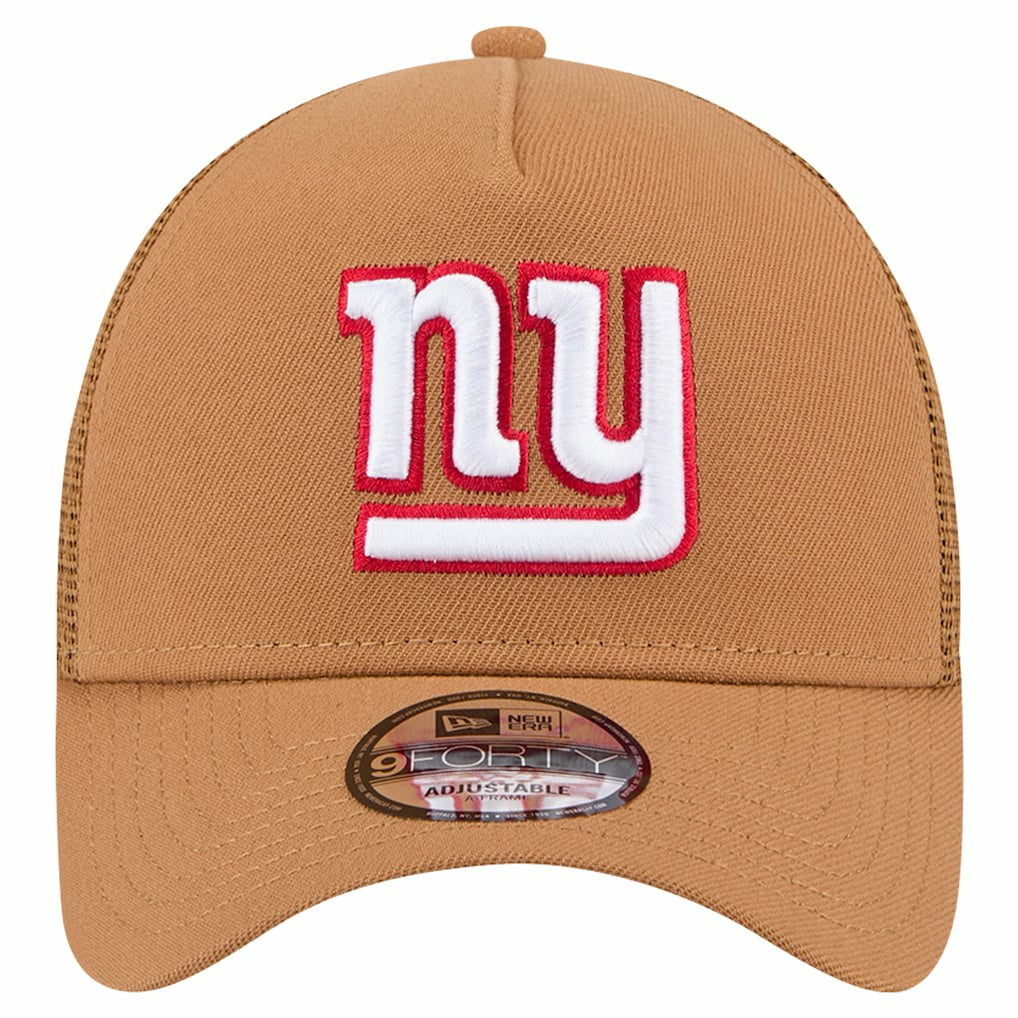 New York Giants New Era Color Pack A-Frame Trucker 9FORTY Adjustable Hat Brown - NFL