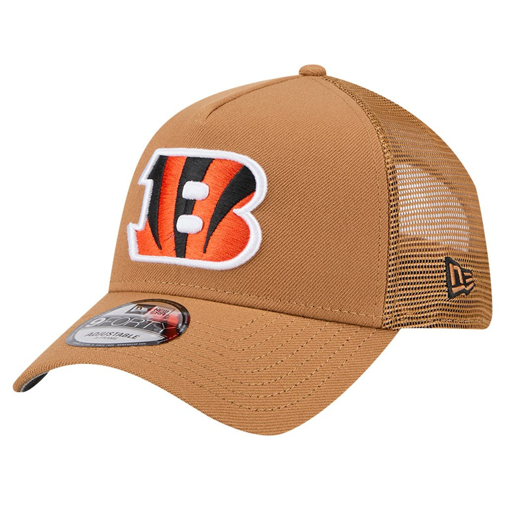 Cincinnati Bengals New Era Color Pack A-Frame Trucker 9FORTY Adjustable Hat Brown - NFL