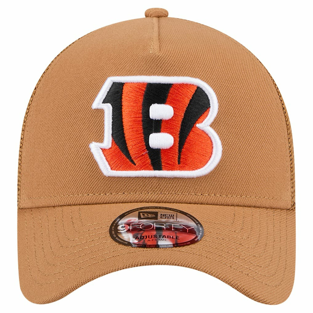 Cincinnati Bengals New Era Color Pack A-Frame Trucker 9FORTY Adjustable Hat Brown - NFL