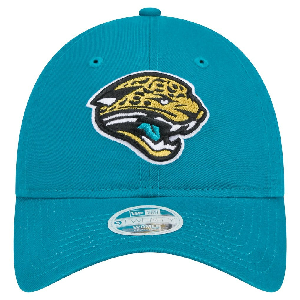 Jacksonville Jaguars New Era Women's Throwback Main Core Classic 2.0 9TWENTY Adjustable Hat Teal - NFL