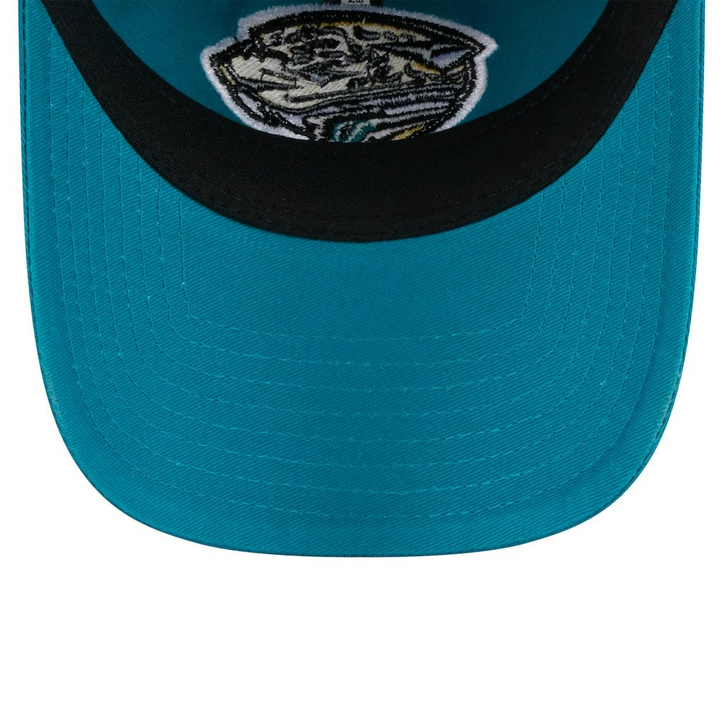 Jacksonville Jaguars New Era Women's Throwback Main Core Classic 2.0 9TWENTY Adjustable Hat Teal - NFL