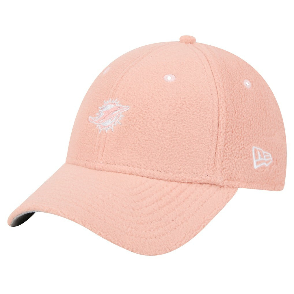 Miami Dolphins New Era Women's Cozy Sherpa 9FORTY Adjustable Hat Light Pink - NFL