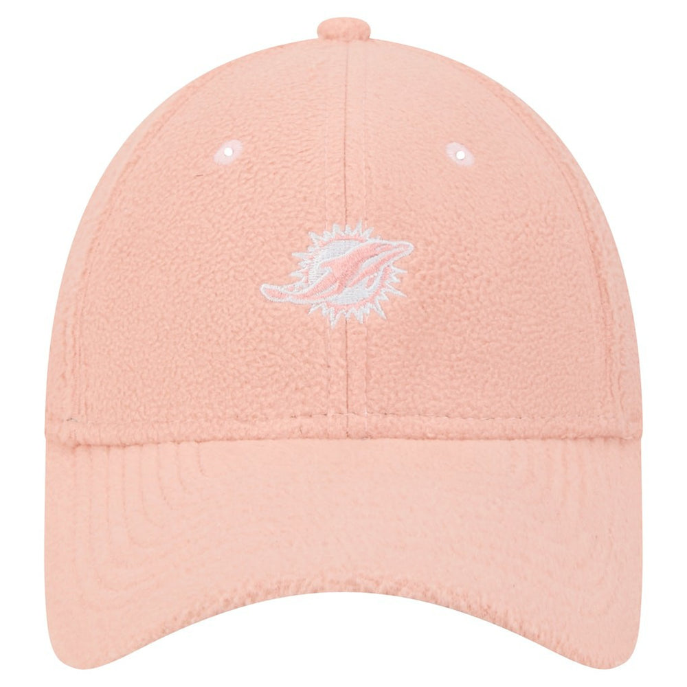 Miami Dolphins New Era Women's Cozy Sherpa 9FORTY Adjustable Hat Light Pink - NFL