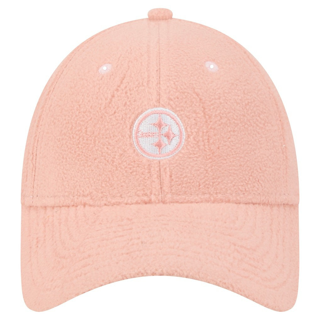 Pittsburgh Steelers New Era Women's Cozy Sherpa 9FORTY Adjustable Hat Light Pink - NFL