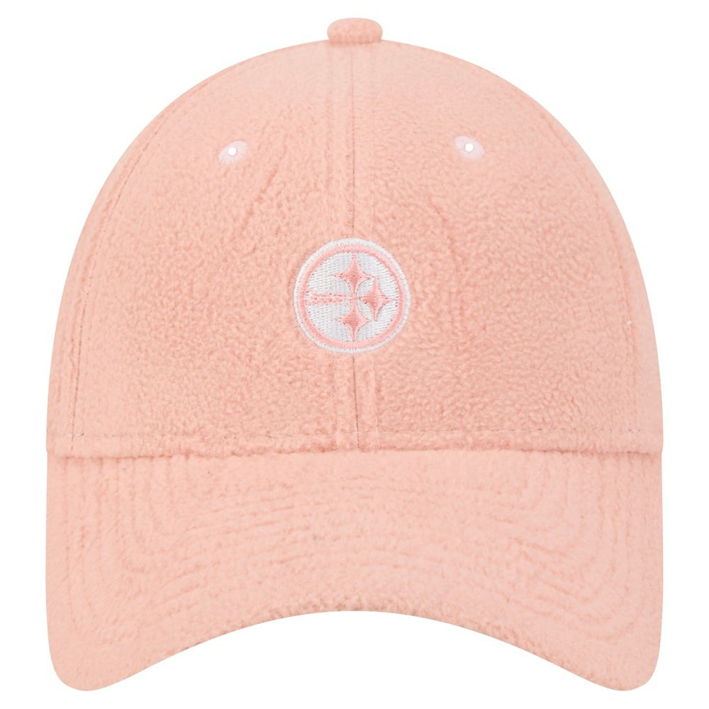 Pittsburgh Steelers New Era Women's Cozy Sherpa 9FORTY Adjustable Hat Light Pink - NFL