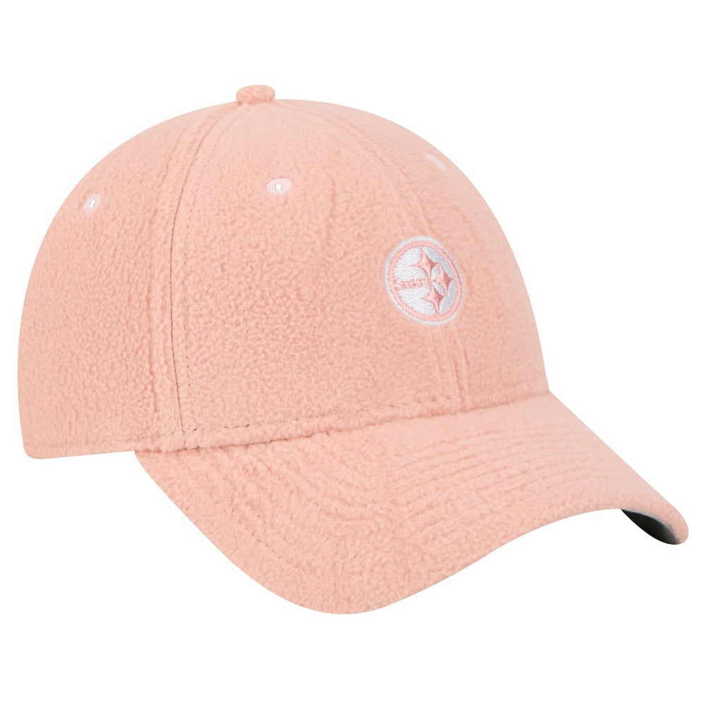 Pittsburgh Steelers New Era Women's Cozy Sherpa 9FORTY Adjustable Hat Light Pink - NFL
