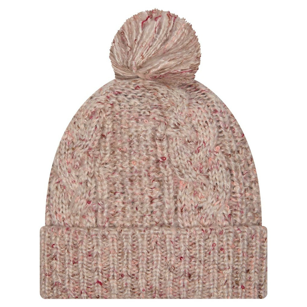 Miami Dolphins New Era Women's Trendy Tone Cuffed Knit Hat with Pom Stone - NFL
