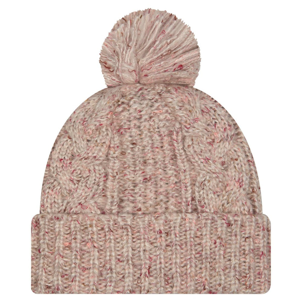 New York Jets New Era Women's Trendy Tone Cuffed Knit Hat with Pom Stone - NFL