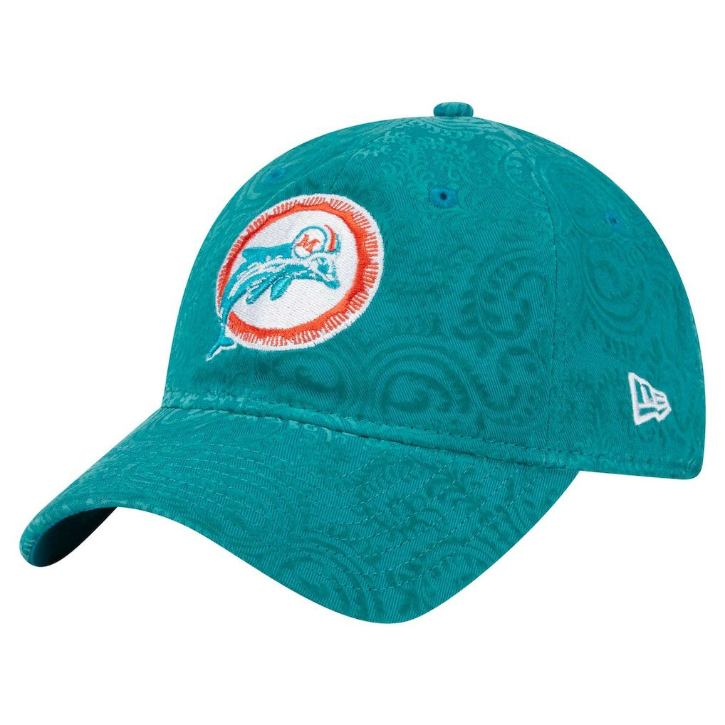 Miami Dolphins New Era Women's Throwback Flair 9TWENTY Adjustable Hat Aqua - NFL