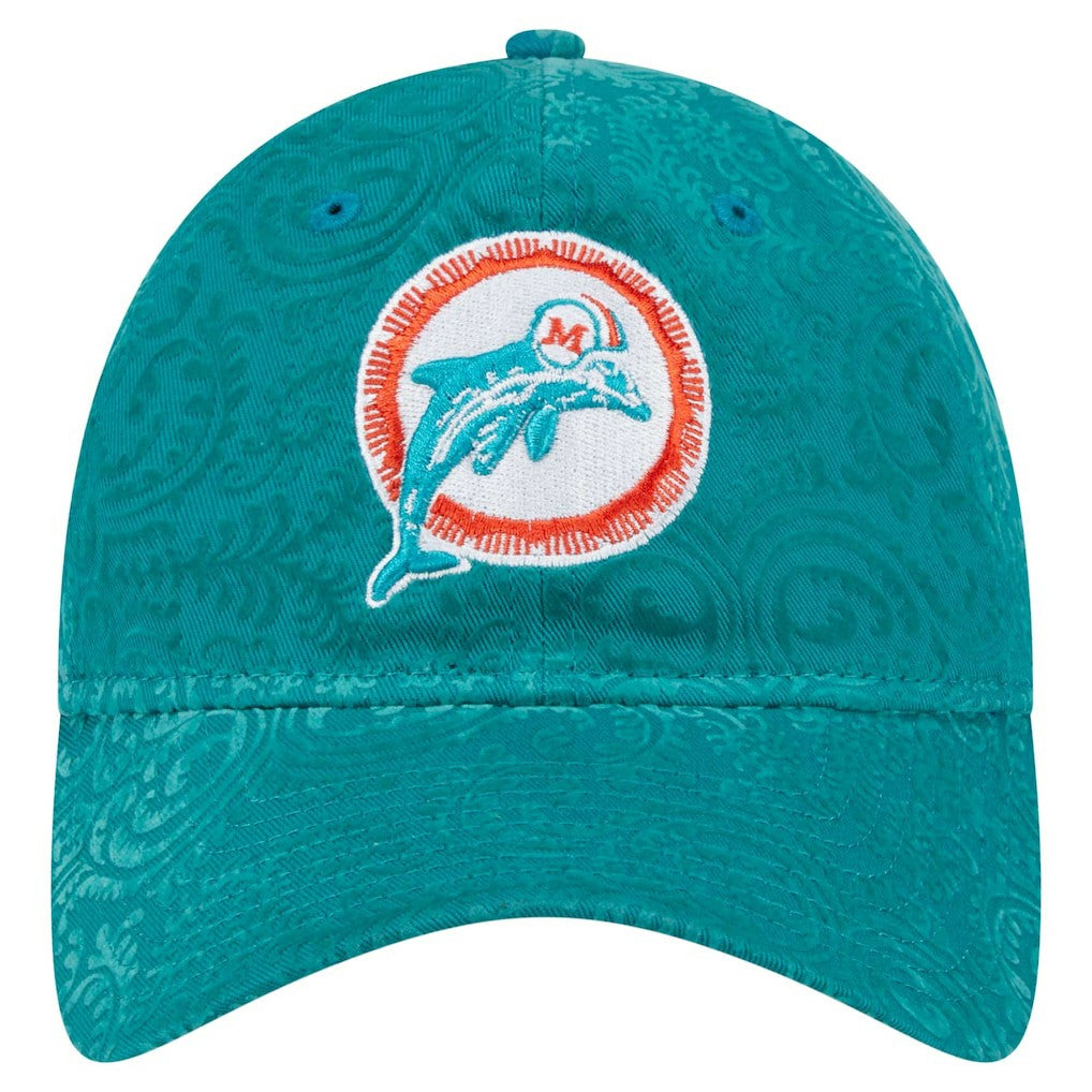 Miami Dolphins New Era Women's Throwback Flair 9TWENTY Adjustable Hat Aqua - NFL