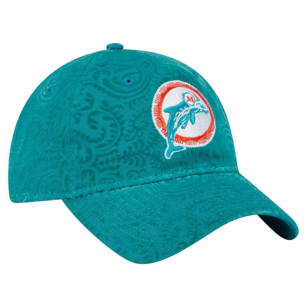 Miami Dolphins New Era Women's Throwback Flair 9TWENTY Adjustable Hat Aqua - NFL