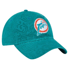 Miami Dolphins New Era Women's Throwback Flair 9TWENTY Adjustable Hat Aqua - NFL