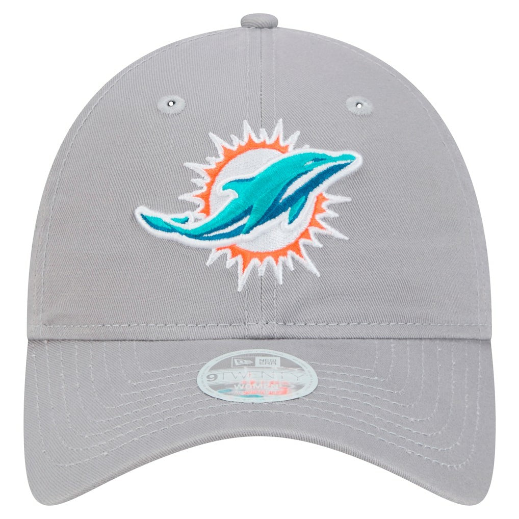 Miami Dolphins New Era Women's Main 9TWENTY Adjustable Hat Gray - NFL
