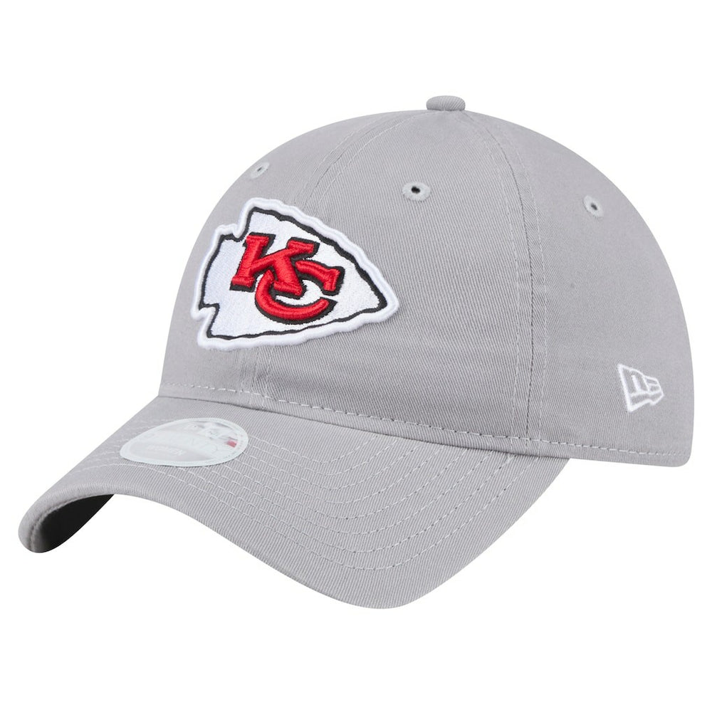 Kansas City Chiefs New Era Women's Main 9TWENTY Adjustable Hat Gray - NFL