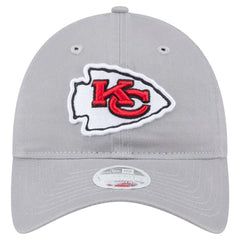Kansas City Chiefs New Era Women's Main 9TWENTY Adjustable Hat Gray - NFL