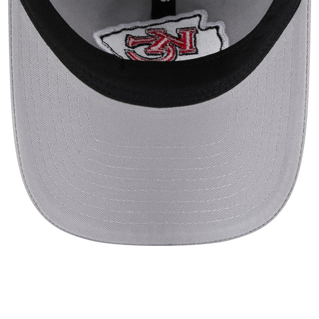 Kansas City Chiefs New Era Women's Main 9TWENTY Adjustable Hat Gray - NFL