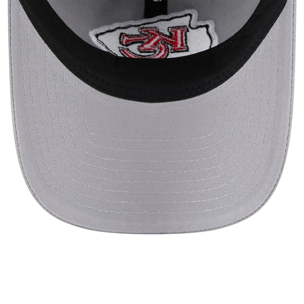 Kansas City Chiefs New Era Women's Main 9TWENTY Adjustable Hat Gray - NFL
