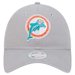 Miami Dolphins New Era Women's Throwback 9TWENTY Adjustable Hat Gray - NFL