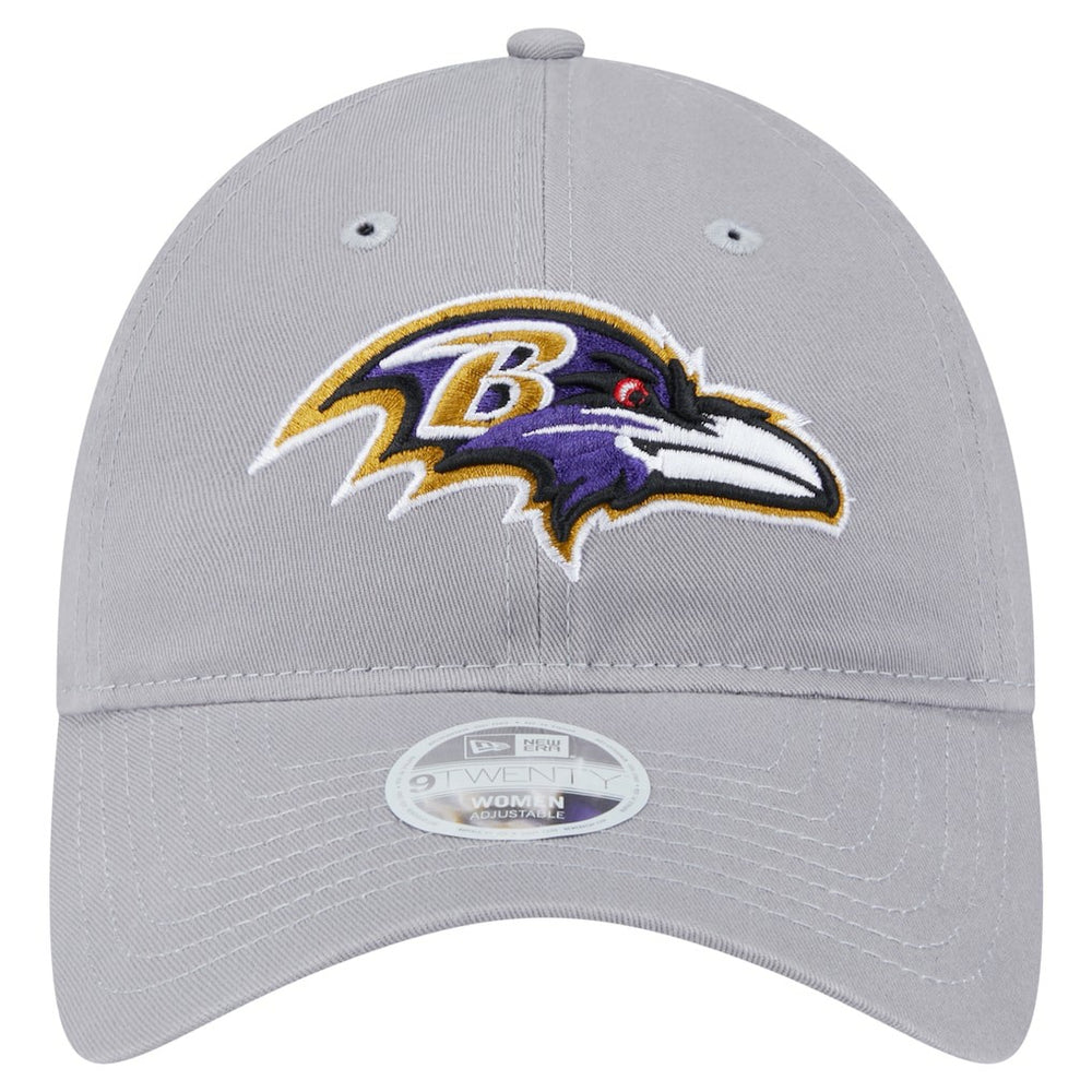 Baltimore Ravens New Era Women's Main 9TWENTY Adjustable Hat Gray - NFL
