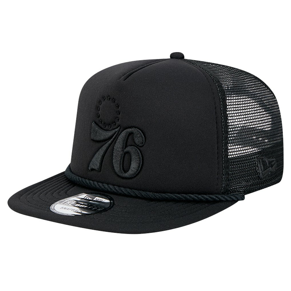 New Era - Philadelphia 76ers Tone Foam Meshback Golfer Snapback Hat - Black