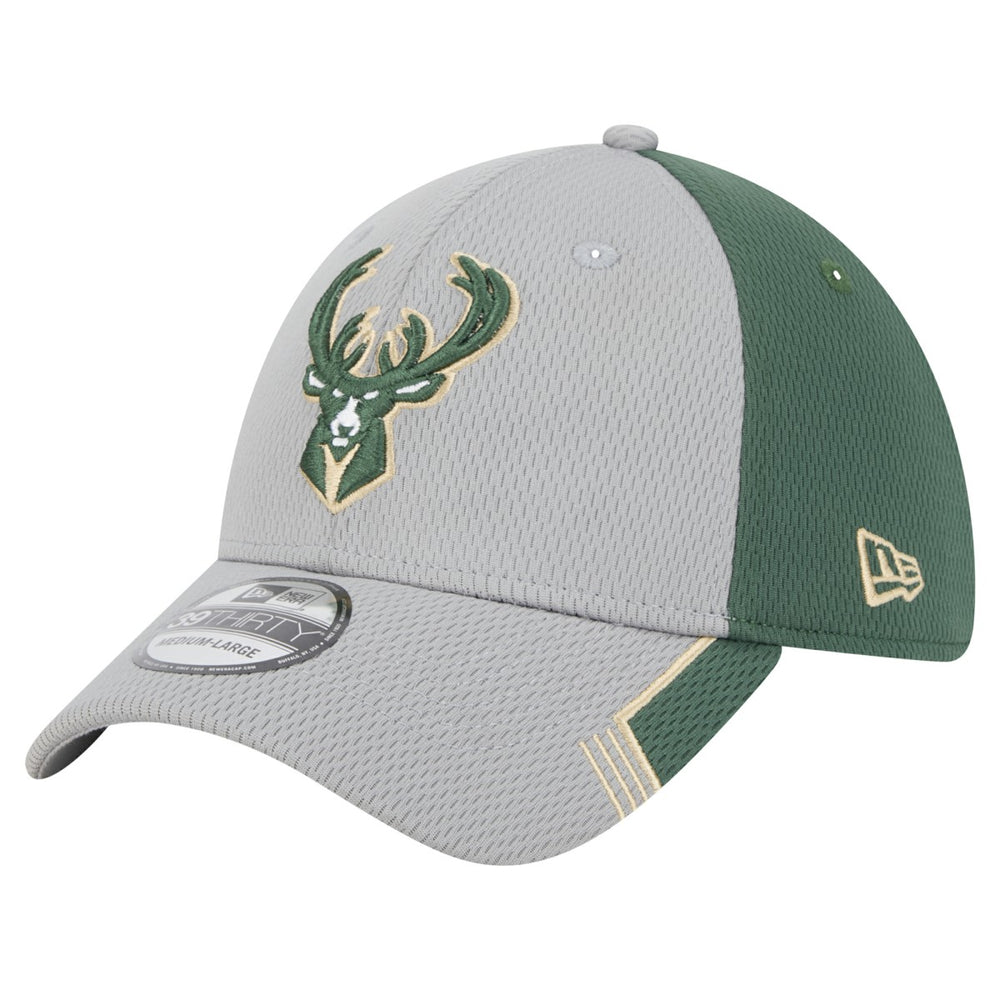 New Era - Milwaukee Bucks Active Trim 39THIRTY Flex Hat - Gray/Hunter Green