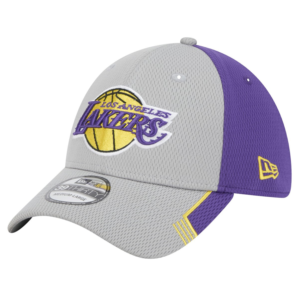 New Era - Los Angeles Lakers Active Trim 39THIRTY Flex Hat - Gray/Purple