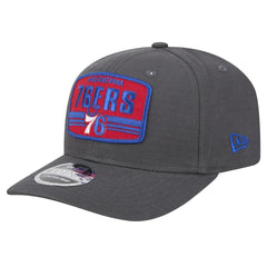 New Era - Philadelphia 76ers Team Elevated Patch 9SEVENTY Adjustable Hat - Graphite