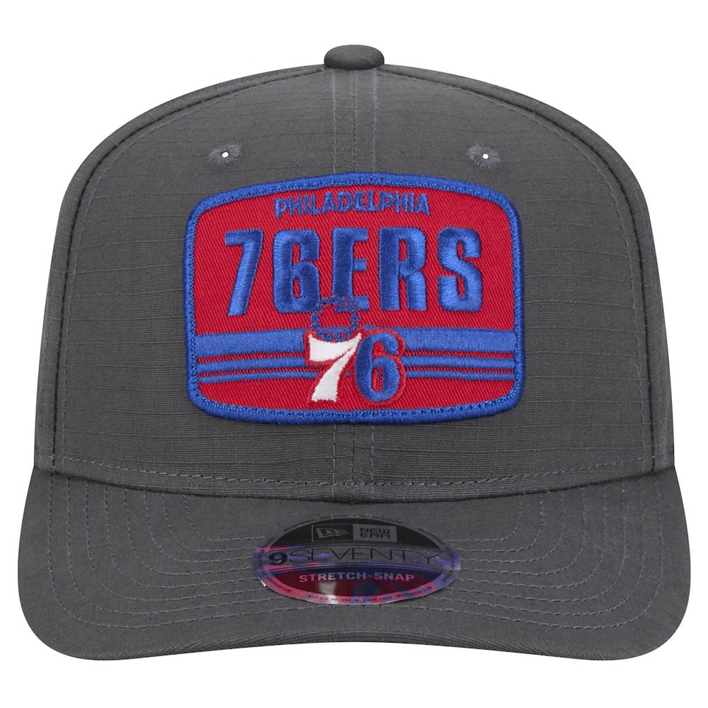 New Era - Philadelphia 76ers Team Elevated Patch 9SEVENTY Adjustable Hat - Graphite