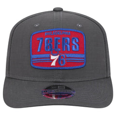 New Era - Philadelphia 76ers Team Elevated Patch 9SEVENTY Adjustable Hat - Graphite