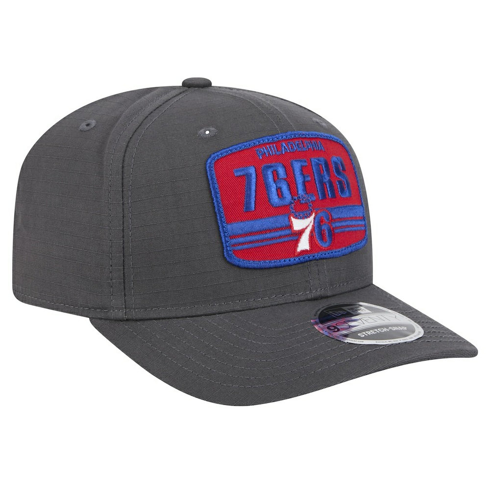 New Era - Philadelphia 76ers Team Elevated Patch 9SEVENTY Adjustable Hat - Graphite