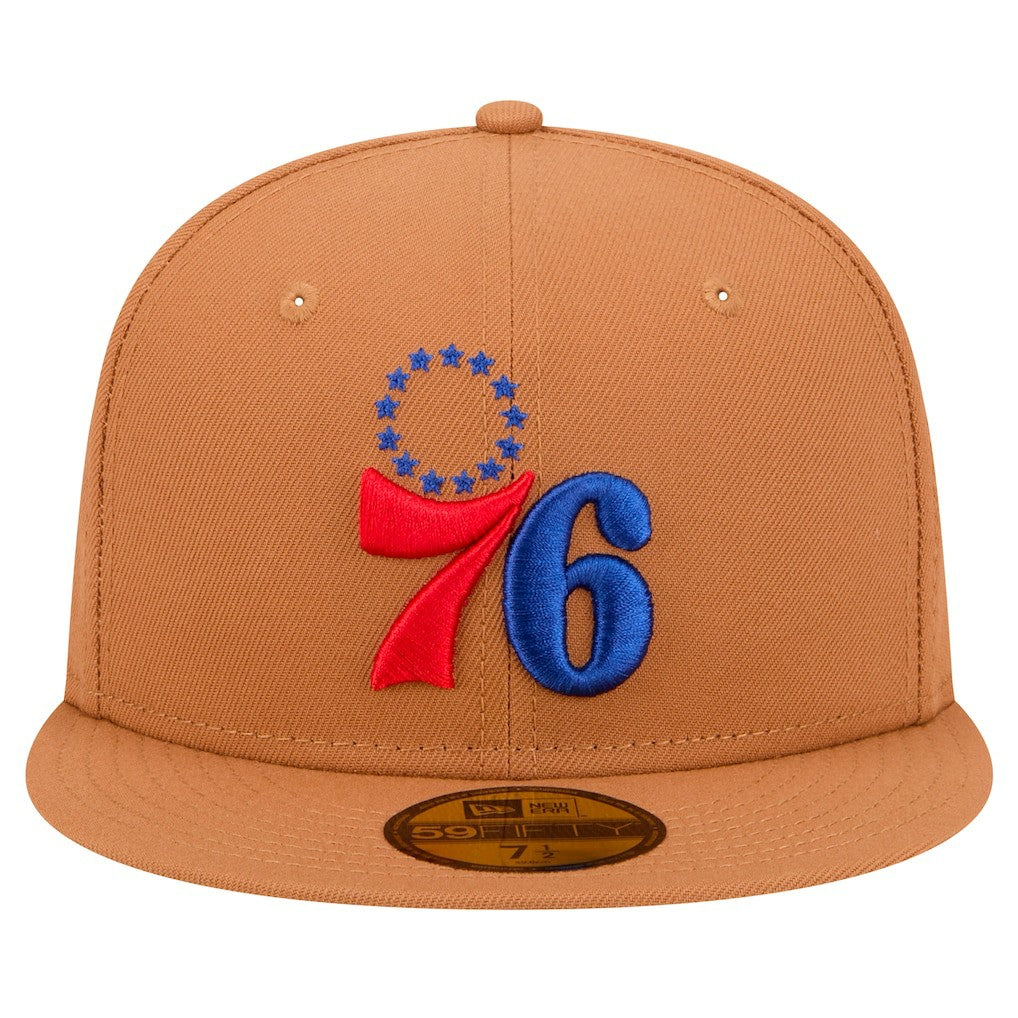 New Era -  Philadelphia 76ers Color Pack 59FIFTY Fitted Hat - Tan