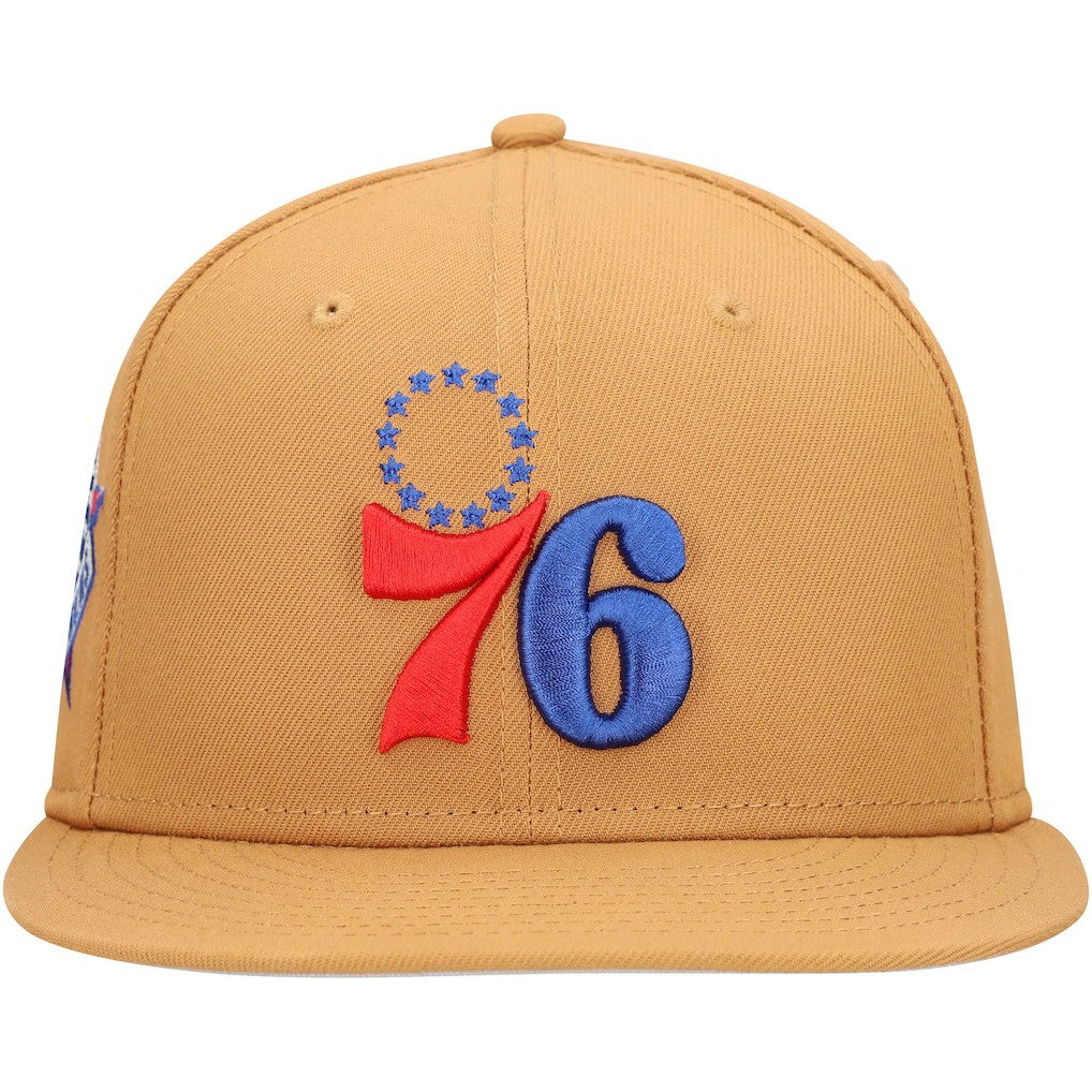 New Era -  Philadelphia 76ers Color Pack 9FIFTY Snapback Hat - Tan