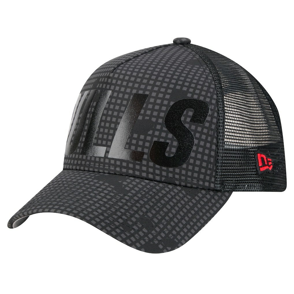 New Era - Chicago Bulls Male Adult Midnight Ink Tonal A-Frame Trucker 9FORTY Adjustable Hat - Black