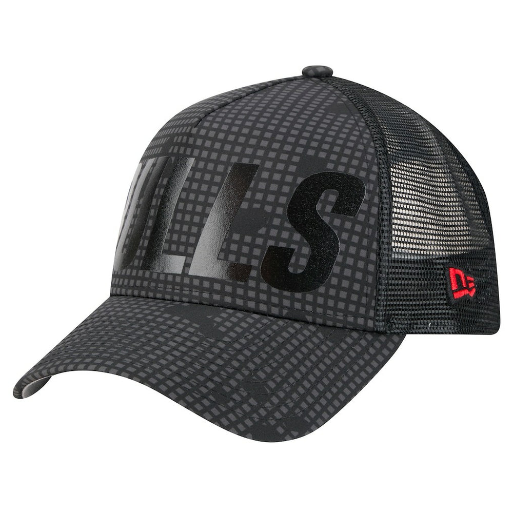 New Era - Chicago Bulls Male Adult Midnight Ink Tonal A-Frame Trucker 9FORTY Adjustable Hat - Black