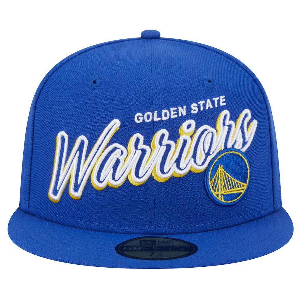 New Era - Golden State Warriors Sport Night Script Sided 59FIFTY Fitted Hat - Royal
