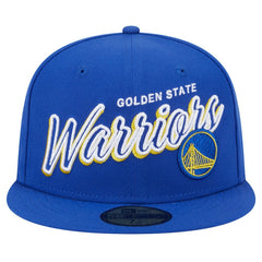 New Era - Golden State Warriors Sport Night Script Sided 59FIFTY Fitted Hat - Royal