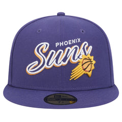 New Era - Phoenix Suns Sport Night Script Sided 59FIFTY Fitted Hat - Purple